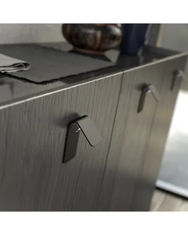 TORN-1 matt black/bright chrome furniture handle design handle mounted on furniture