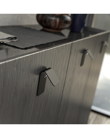 TORN-1 matt black/bright chrome furniture handle design handle mounted on furniture