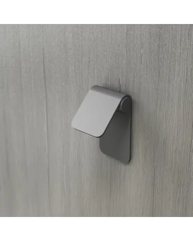 TORN-1 anthracite/matt black furniture handle design handle tilted top view