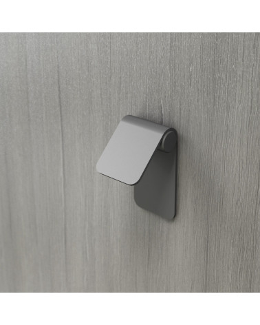 TORN-1 anthracite/matt black furniture handle design handle tilted top view
