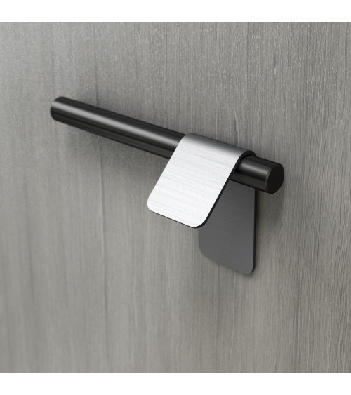 TORN-3 stainless steel/matt black furniture handle design handle