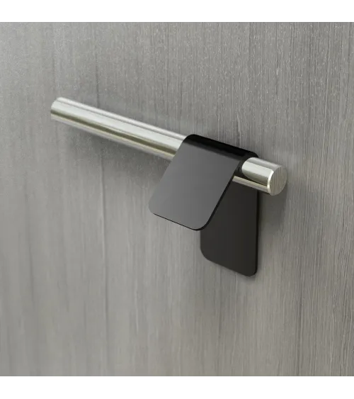 Matt black/bright chrome furniture handle TORN-3 designer handle