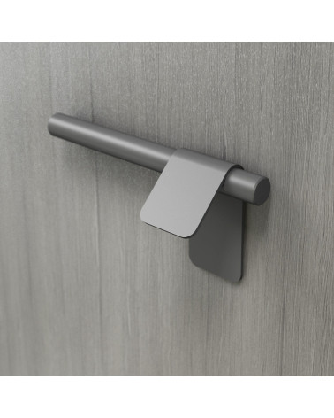 Anthracite furniture handle TORN-3 designer handle fitted on grey surface