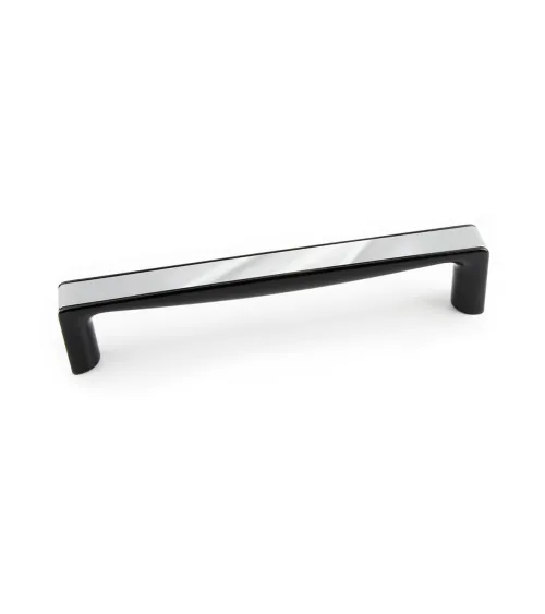 TWIX bright chrome/glossy black furniture handle design handle