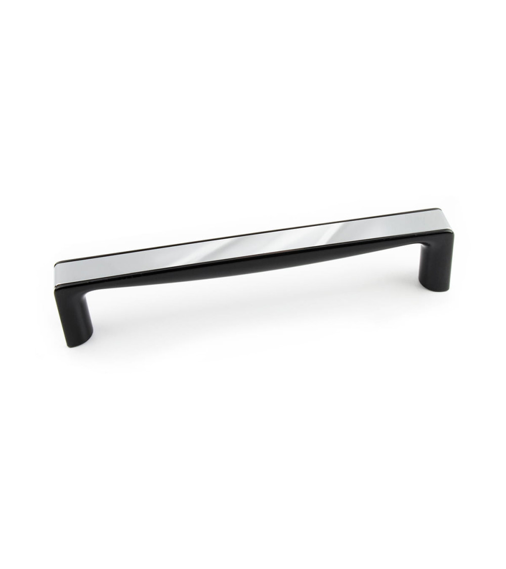 TWIX bright chrome/glossy black furniture handle design handle