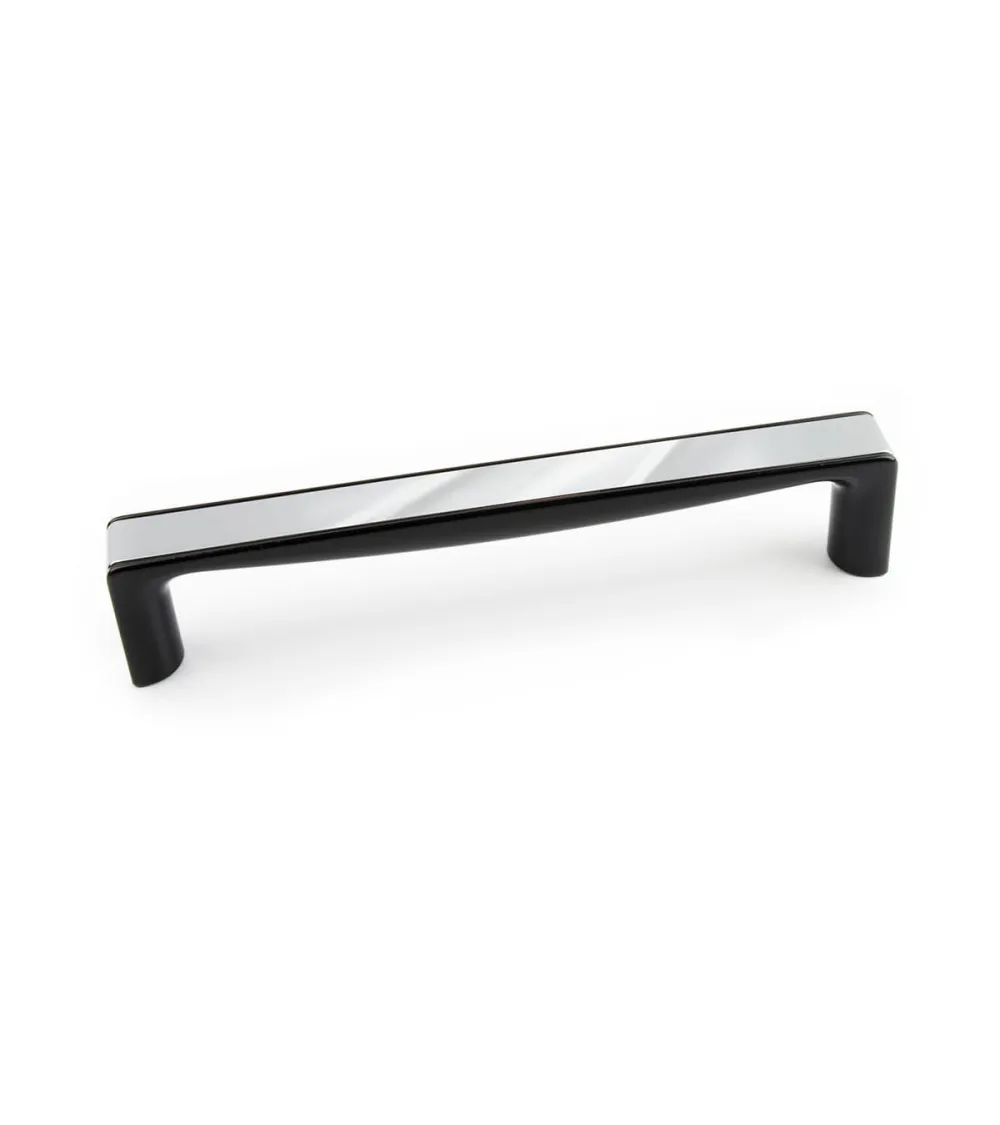 TWIX bright chrome/glossy black furniture handle design handle