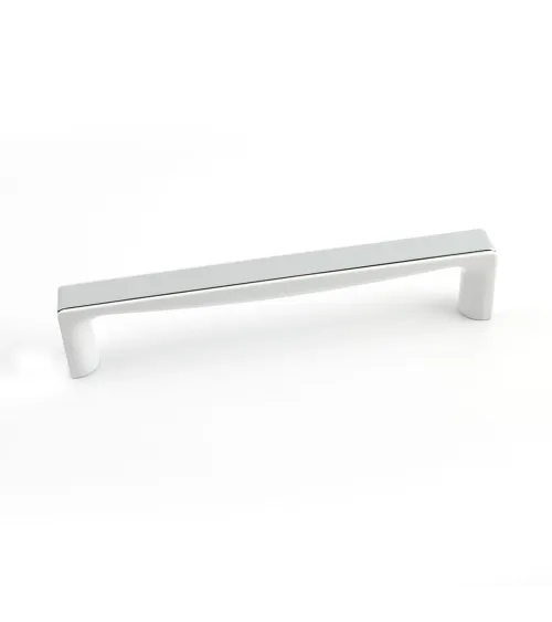 TWIX bright chrome/glossy white furniture handle design handle