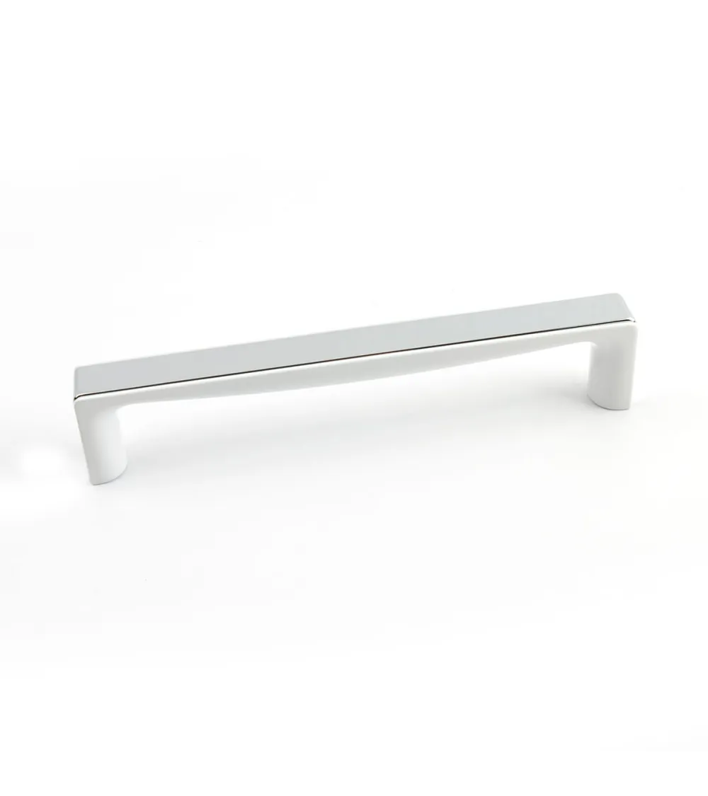 TWIX bright chrome/glossy white furniture handle design handle