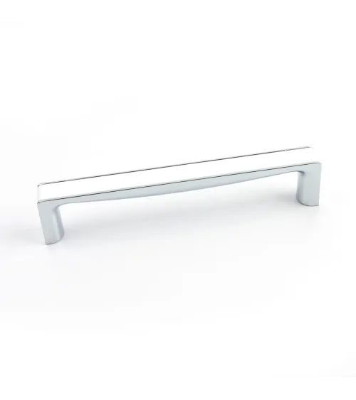 TWIX glossy white/bright chrome furniture handle design handle