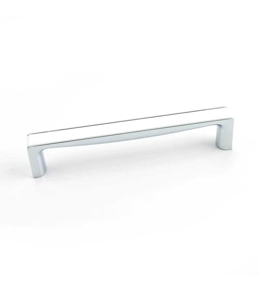 TWIX glossy white/bright chrome furniture handle design handle