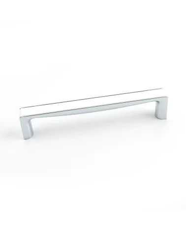 TWIX glossy white/bright chrome furniture handle design handle