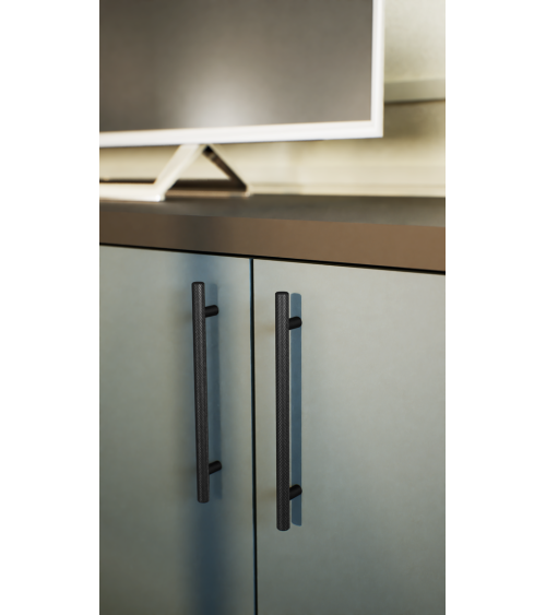 CRUSO black anodised/matte black furniture handle design handle