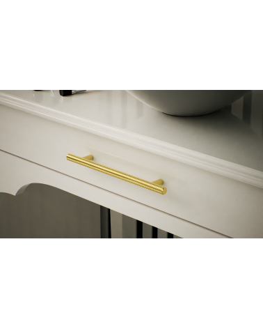 CRUSO polished gold furniture handle design handle mounted on a drawer