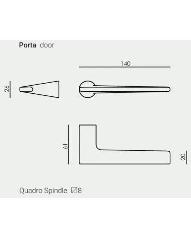VERUM Lieve door handle, ultra-thin design - designer handle