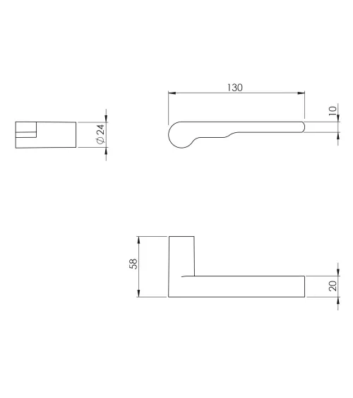 VERUM Wind door handle, premium design - designer handle