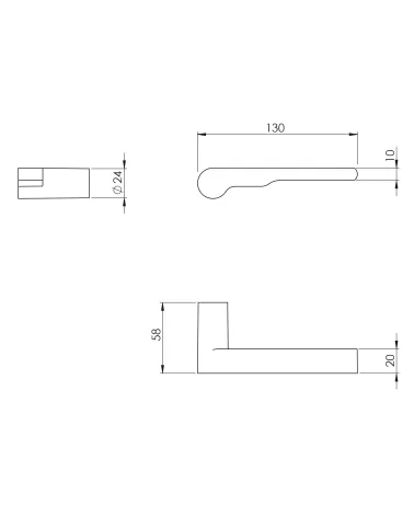 VERUM Wind Door Handle, premium design - designer handle