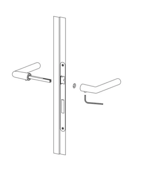 VERUM Lieve door handle, ultra-slim design - designer handle