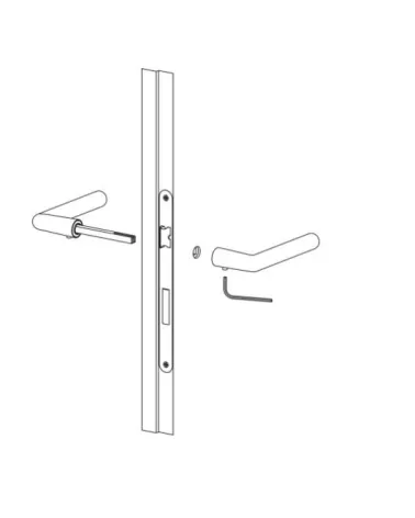 VERUM Lieve door handle, ultra-thin design - designer handle