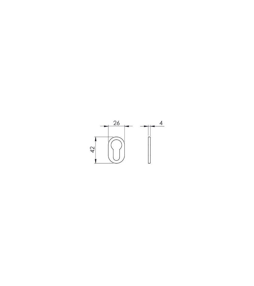 VERUM standard door rosette, for cylinder key - designer handle