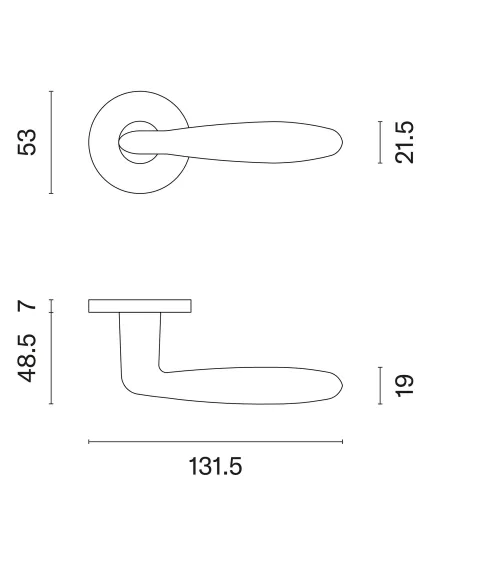 VERBENA modern door handle designer handle