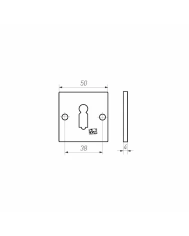 PURE Door Escutcheon Keyhole L-50Q - designer hardware
