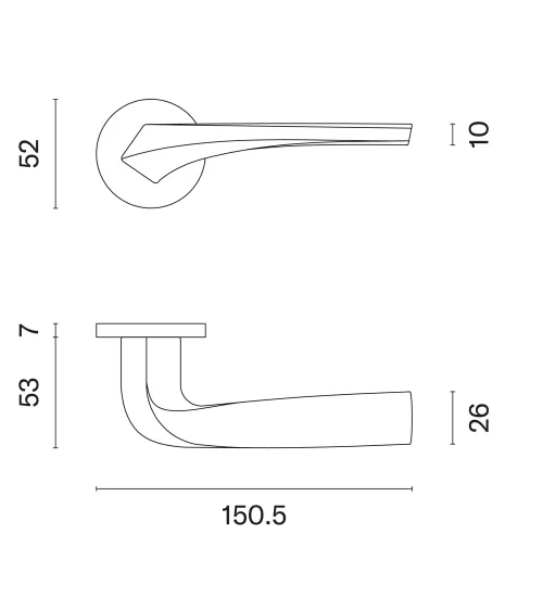 Modern DALIA door handle designer handle