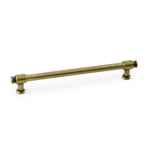 Patina on brass furniture handle GALIUM-1 designer handle