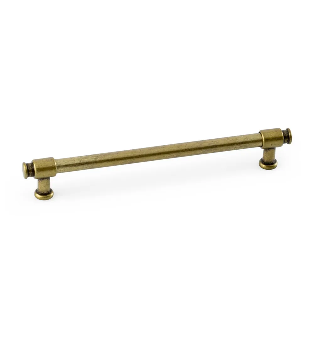 Patina on brass furniture handle GALIUM-1 designer handle