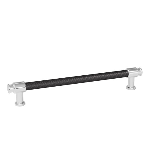Black anodised/chrome gloss furniture handle GALIUM designer handle