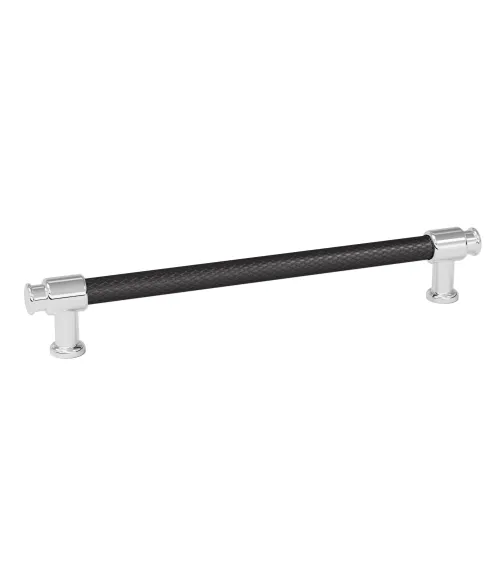 Black anodised/chrome gloss furniture handle GALIUM designer handle