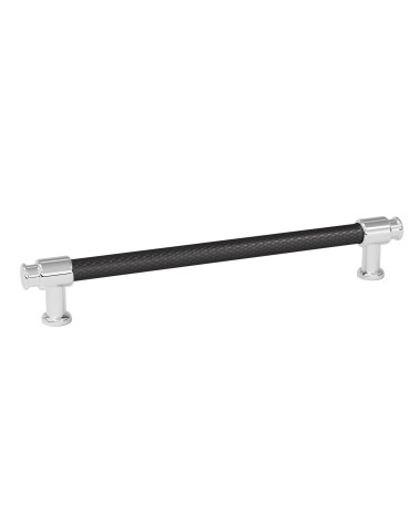 Black anodised/chrome gloss furniture handle GALIUM designer handle