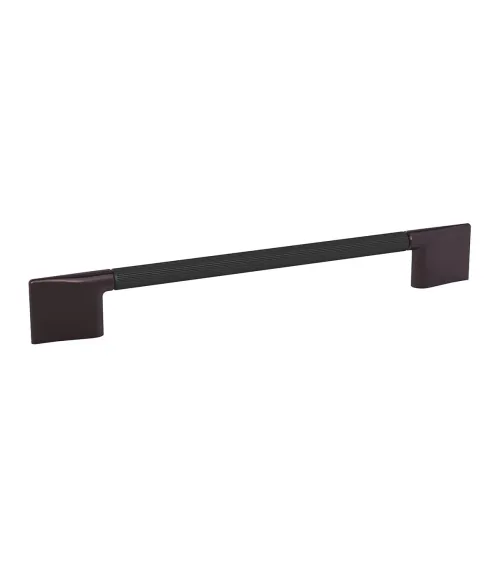 Black anodised/titanium furniture handle REMO ribbed design handle