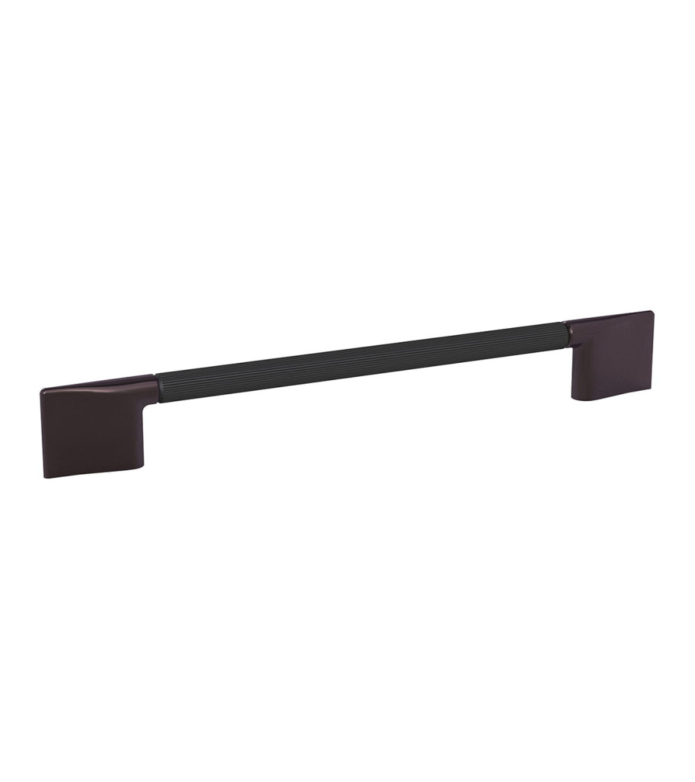 Black anodised/titanium furniture handle REMO ribbed design handle