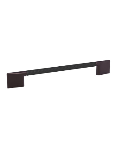 Black anodised/titanium furniture handle REMO ribbed design handle