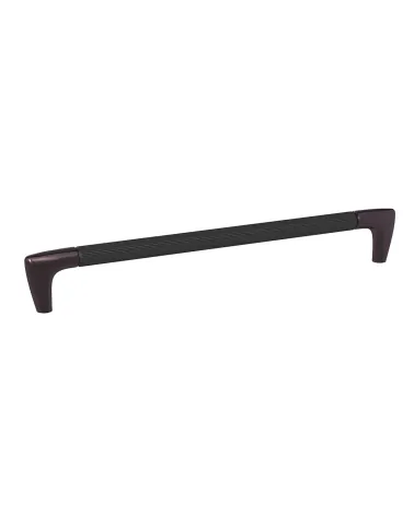 ALAMBRE ribbed black anodised/titanium furniture handle design handle