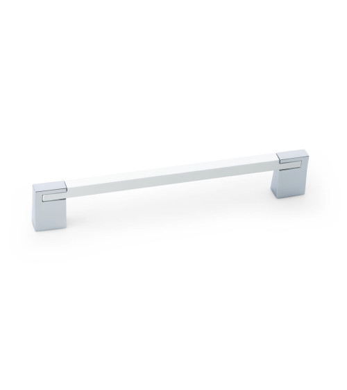 PERO gloss white/bright chrome furniture handle design handle