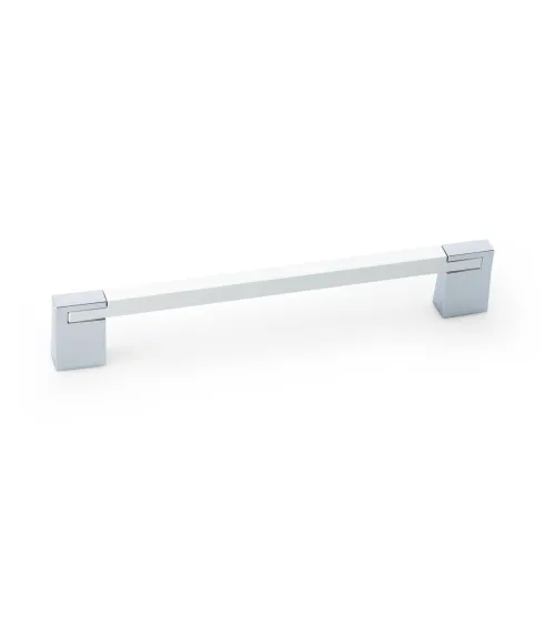 PERO gloss white/bright chrome furniture handle design handle