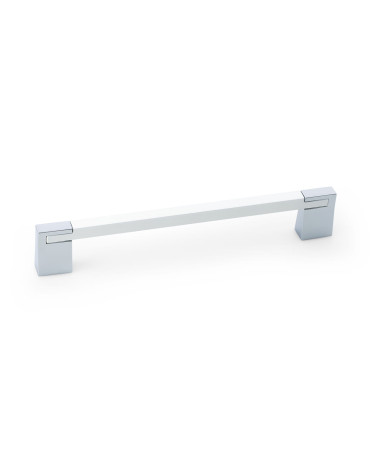 PERO gloss white/bright chrome furniture handle design handle