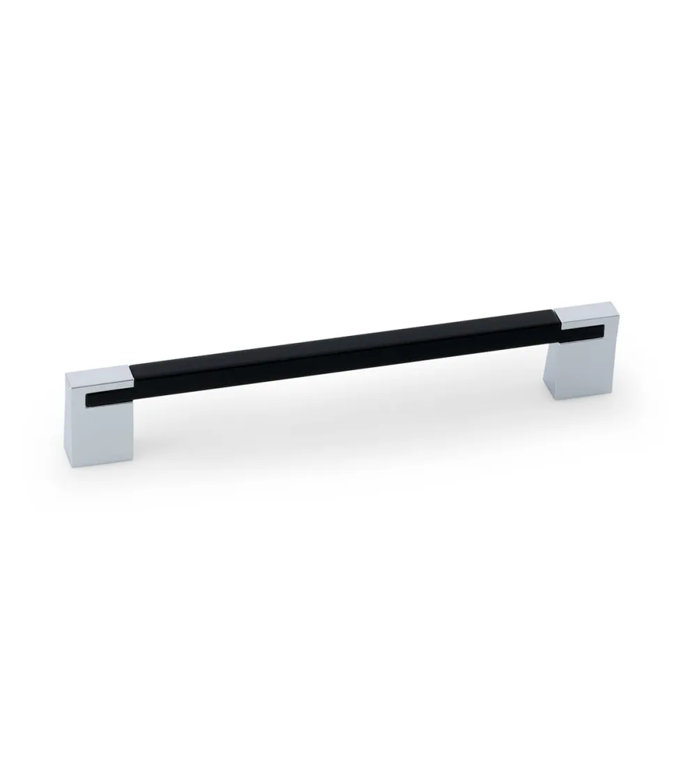 PERO gloss black/bright chrome furniture handle design handle