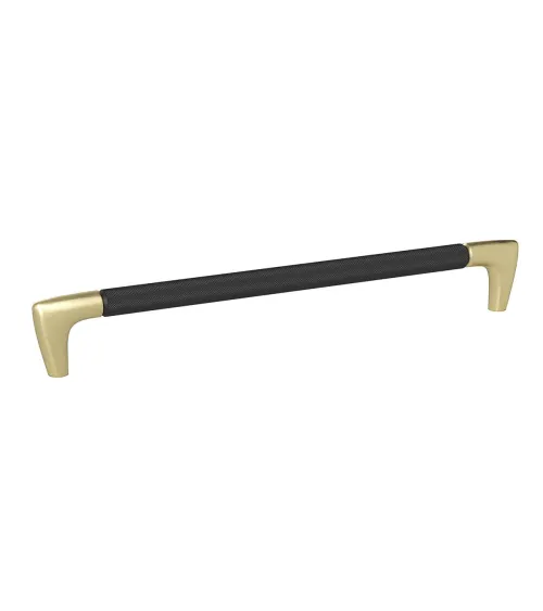 ALAMBRE textured black anodised/matt gold furniture handle design handle