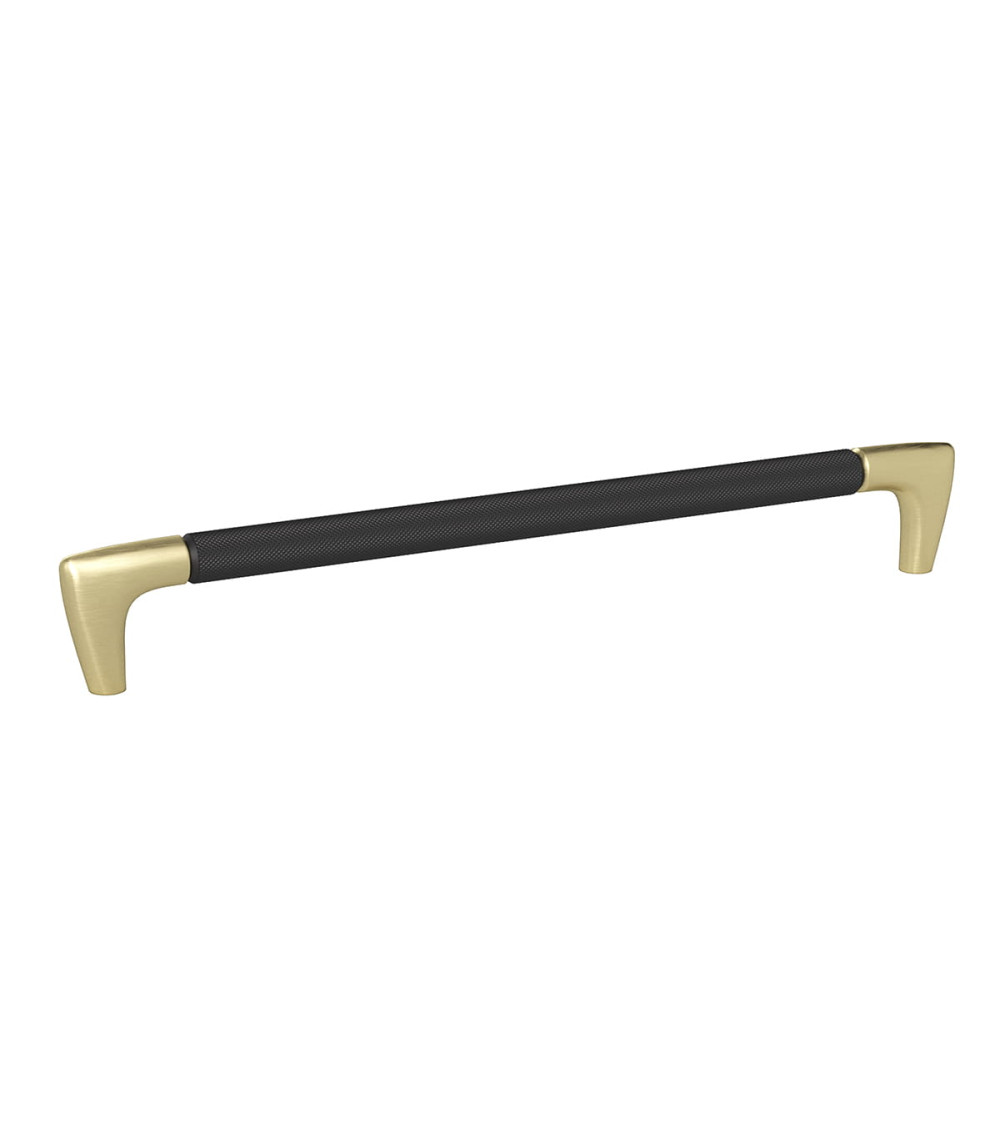 ALAMBRE textured black anodised/matt gold furniture handle design handle