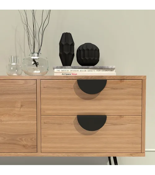 Matt black furniture handle ZORIA designer handle