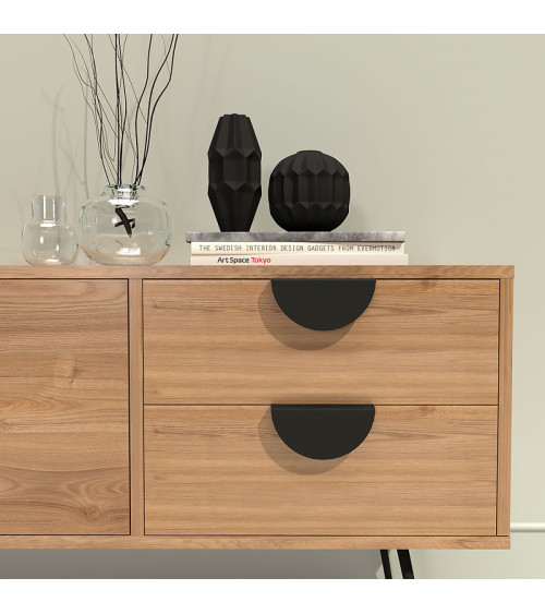 Matt black furniture handle ZORIA designer handle
