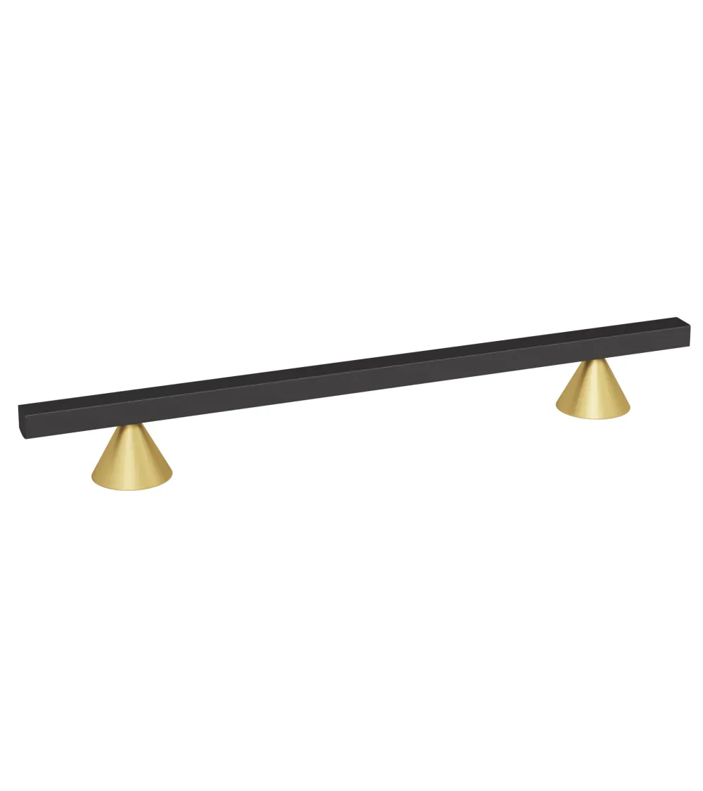Gold/matt black anodised CERT furniture handle designer handle