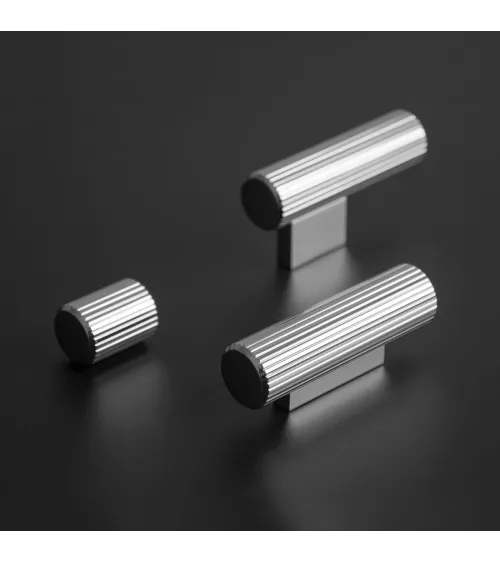 Polished chrome AVANTI T-bar furniture knob designer handle