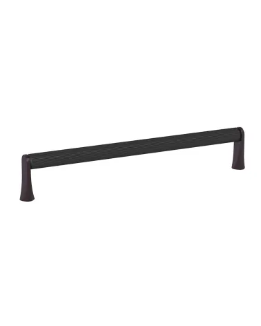 NATALE ribbed black anode/titanium furniture handle designer pull