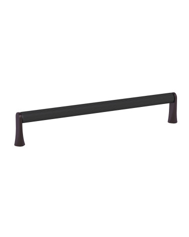 NATALE ribbed black anode/titanium furniture handle designer pull