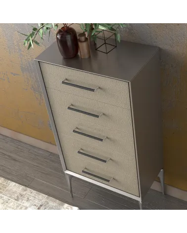 NATALE textured furniture handle designer pull mounted on a cabinet