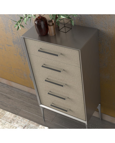 NATALE textured furniture handle designer pull mounted on a cabinet