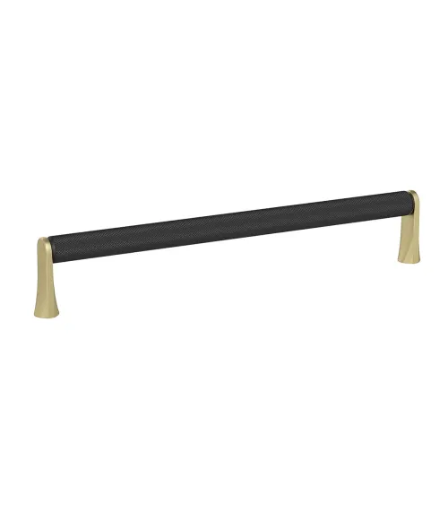 NATALE textured black anode/matt gold furniture handle designer pull